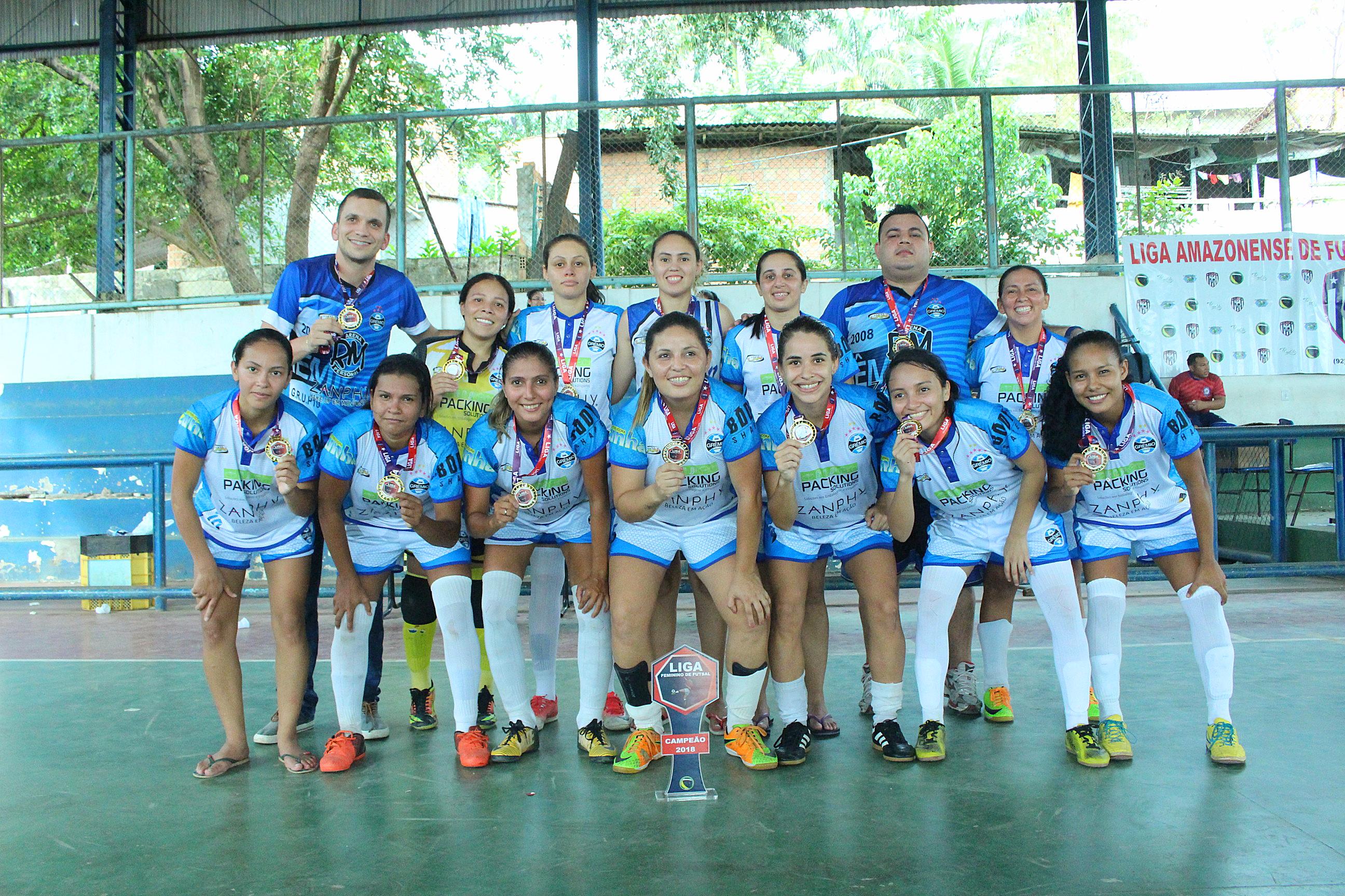 Grêmio Parque 10 é bicampeão da Liga Feminina de Futsal