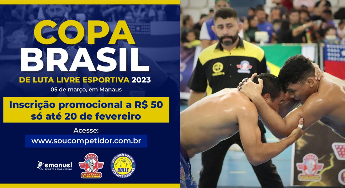 Copa Brasil de Luta Livre Esportiva abre inscrições promocionais, em Manaus  - Portal Em Tempo
